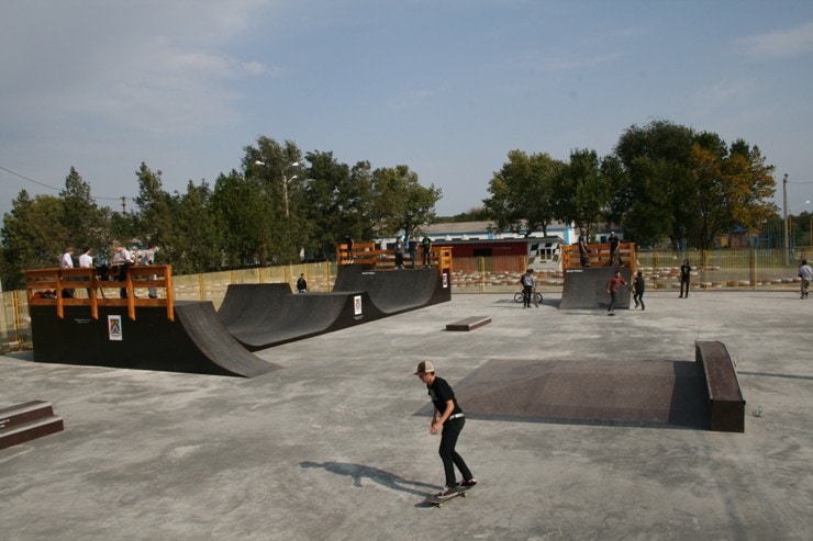 Скейтпарк в Кущевской станице Краснодарского Края