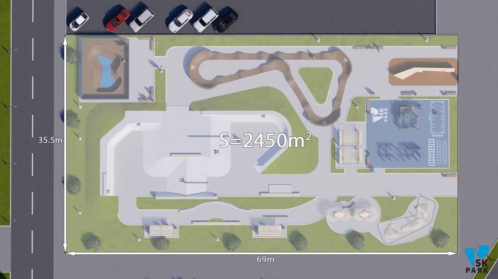 Проект спортивного кластера для молодежи Concept SK-07