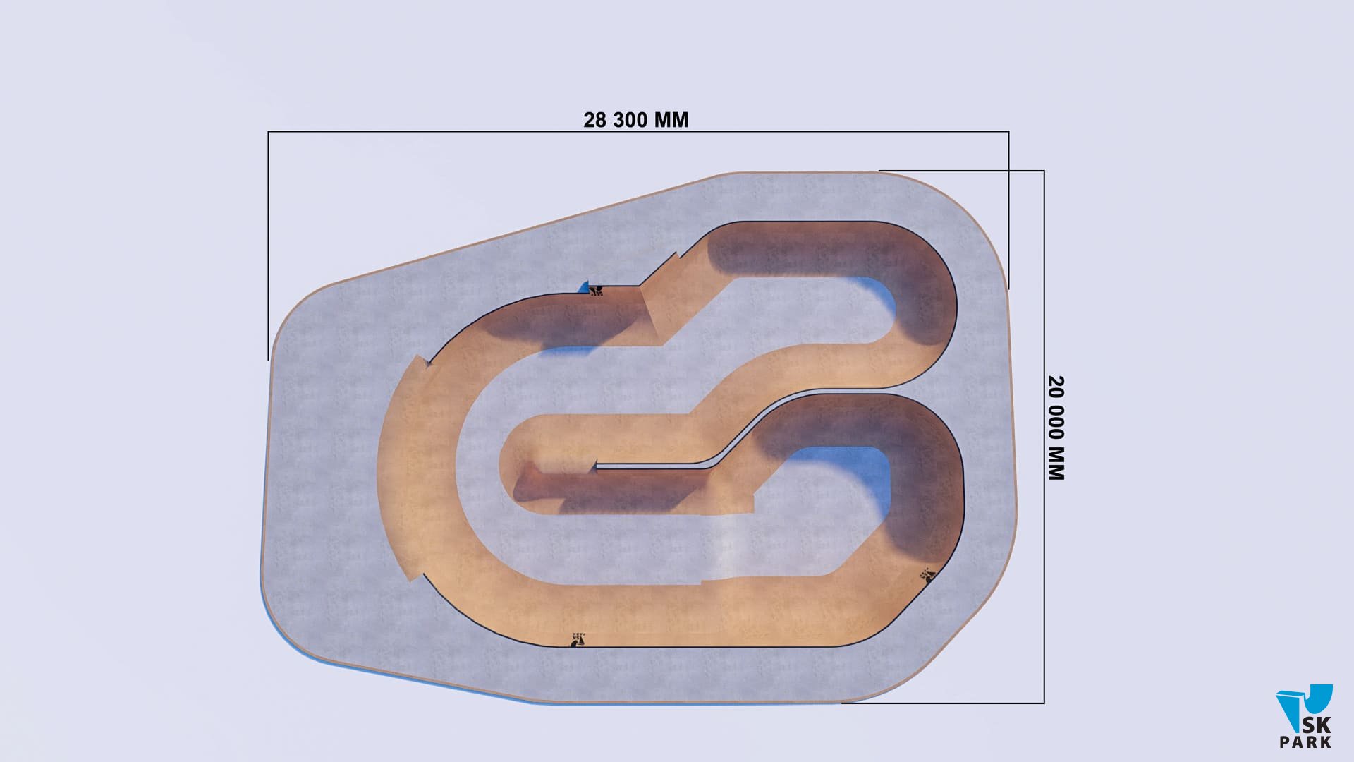 Проект двухуровневого боула со спайном и ролл ином SKBB-11